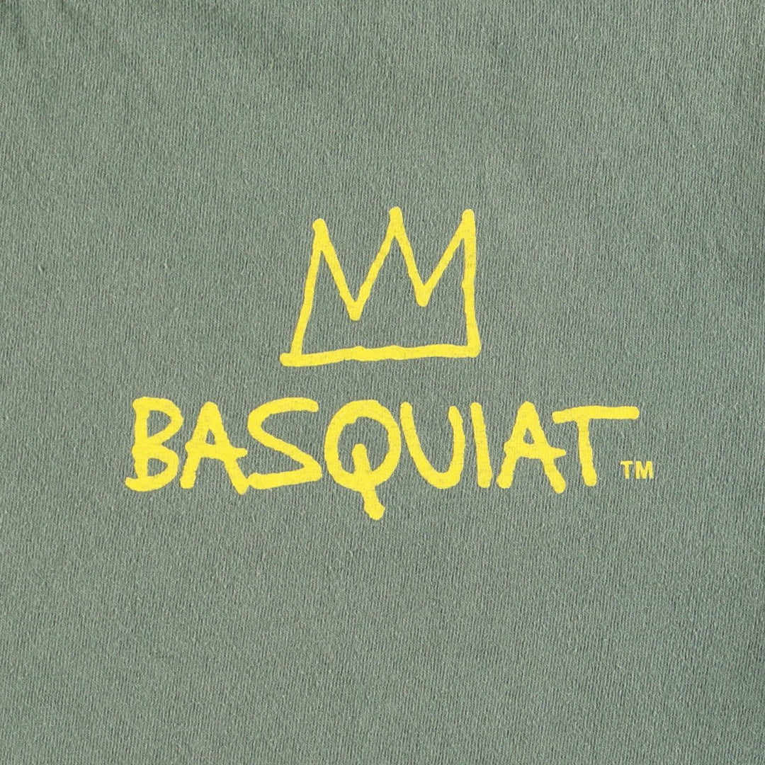 JEAN-MICHEL BASQUIAT Jean-Michel Basquiat Art T-shirt Men's Size M cotton green type Vintage Second Hand