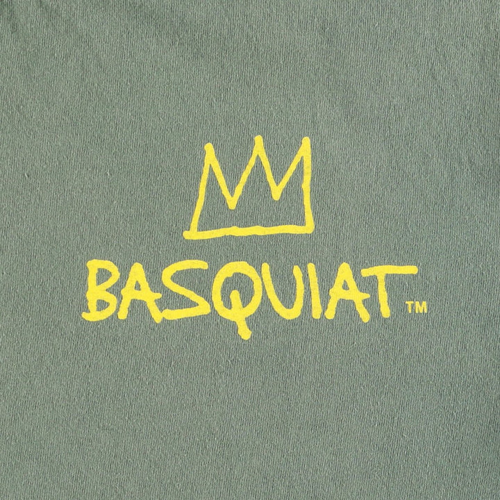 JEAN-MICHEL BASQUIAT Jean-Michel Basquiat Art T-shirt Men's Size M cotton green type Vintage Second Hand