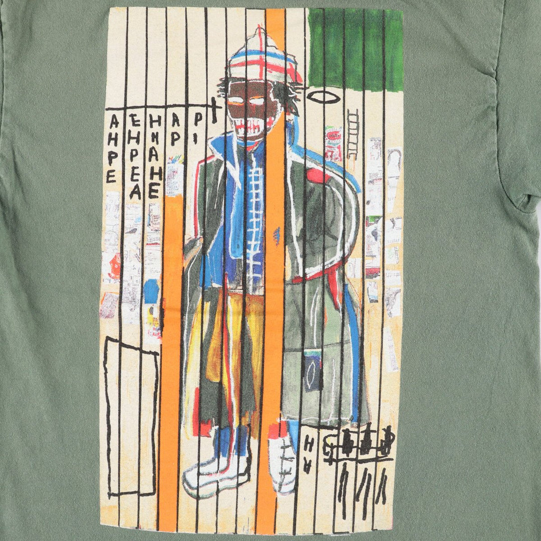 JEAN-MICHEL BASQUIAT Jean-Michel Basquiat Art T-shirt Men's Size M cotton green type Vintage Second Hand