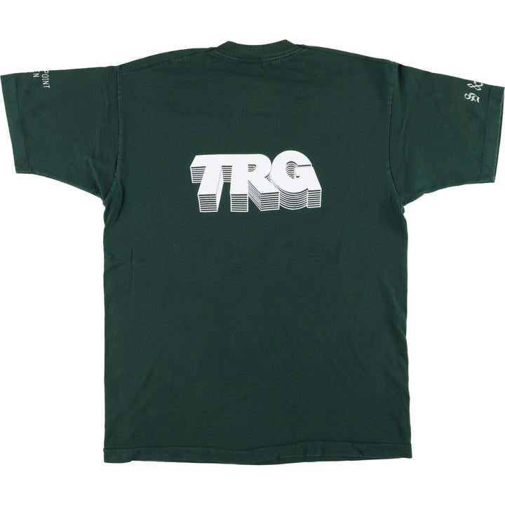 Vintage 90'S Fruit of the Loom print T-shirt, Made in Canada, Men's Size Large cotton green type Vintage Second Hand