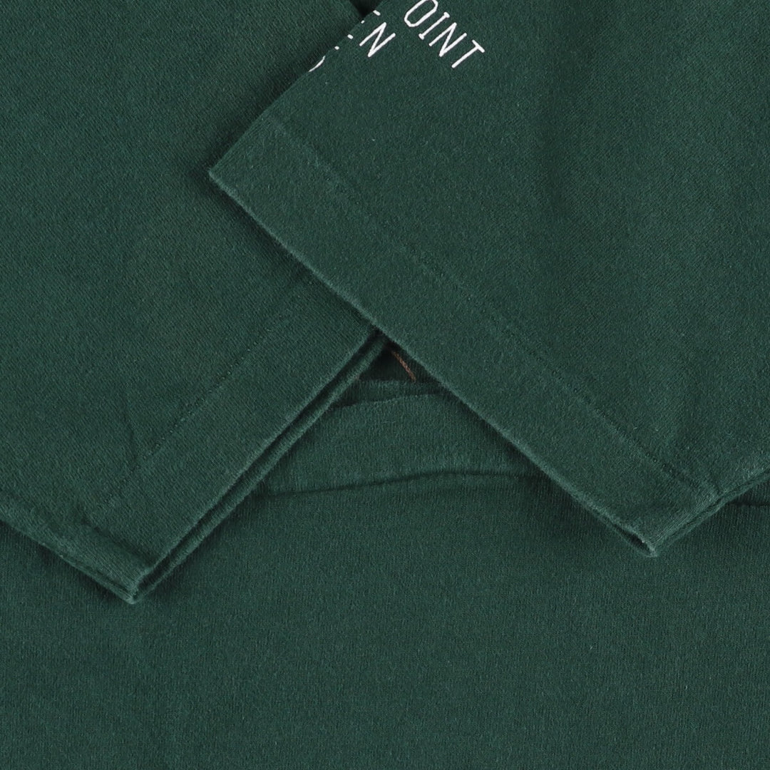 Vintage 90'S Fruit of the Loom print T-shirt, Made in Canada, Men's Size Large cotton green type Vintage Second Hand