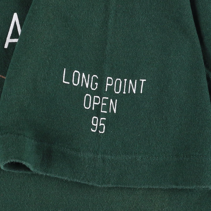 Vintage 90'S Fruit of the Loom print T-shirt, Made in Canada, Men's Size Large cotton green type Vintage Second Hand