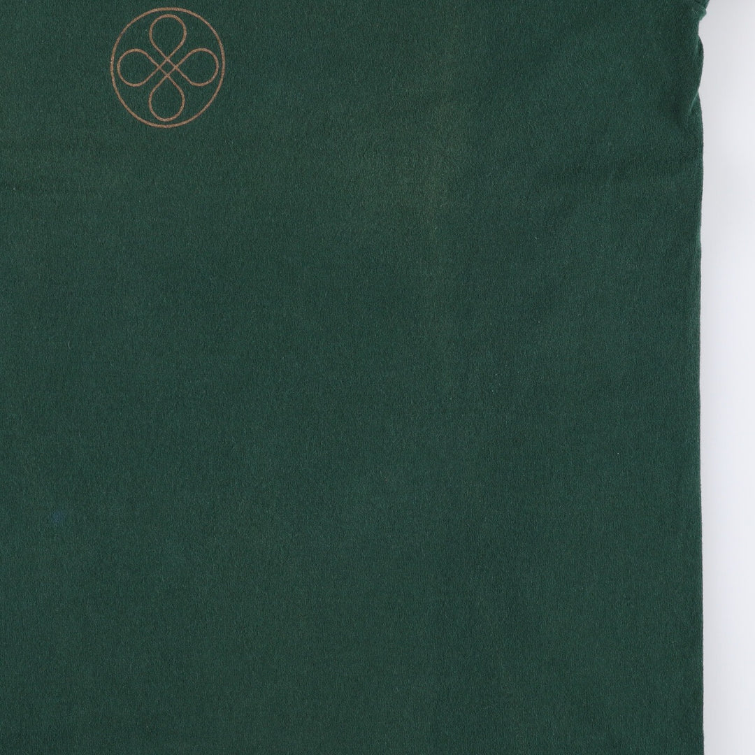 Vintage 90'S Fruit of the Loom print T-shirt, Made in Canada, Men's Size Large cotton green type Vintage Second Hand
