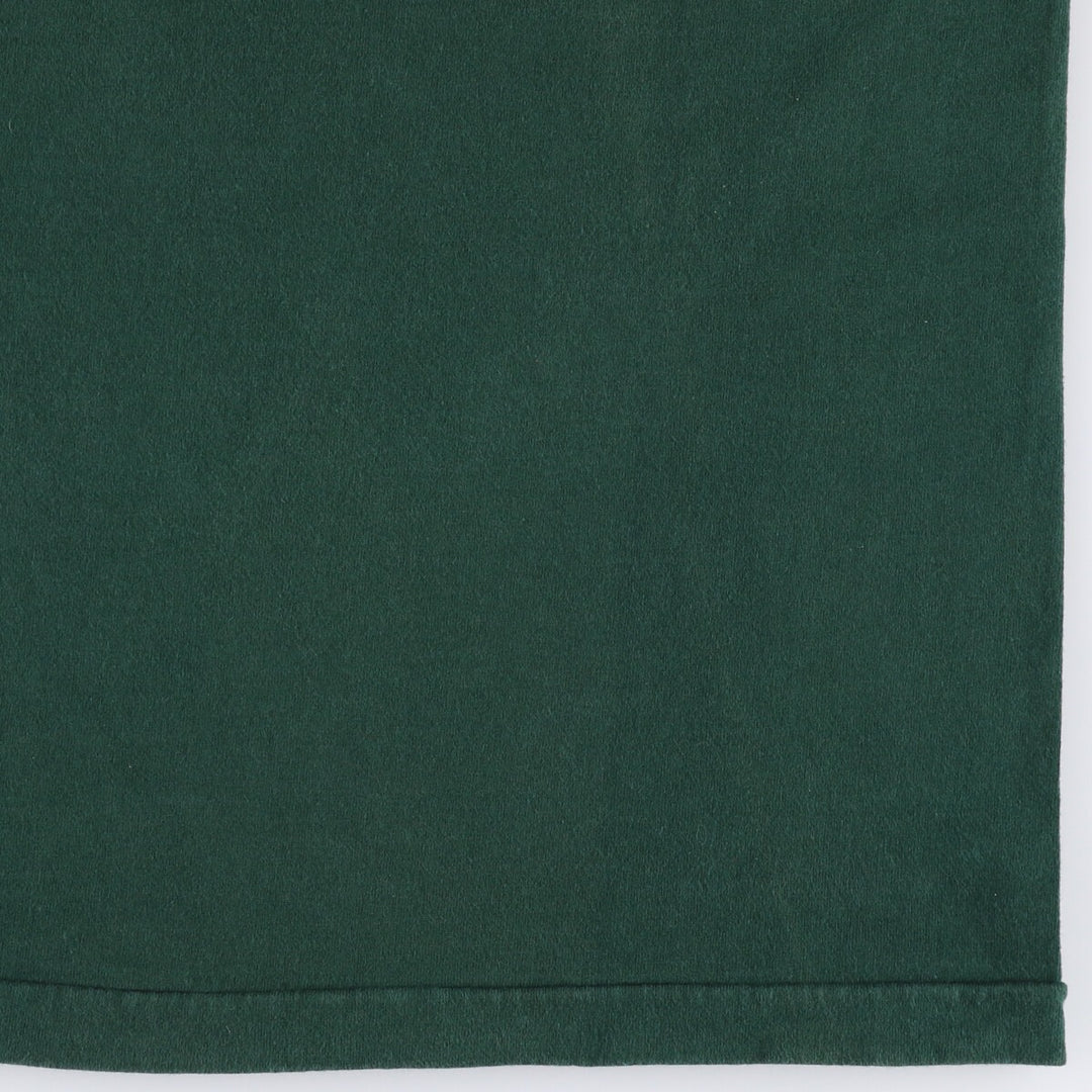 Vintage 90'S Fruit of the Loom print T-shirt, Made in Canada, Men's Size Large cotton green type Vintage Second Hand