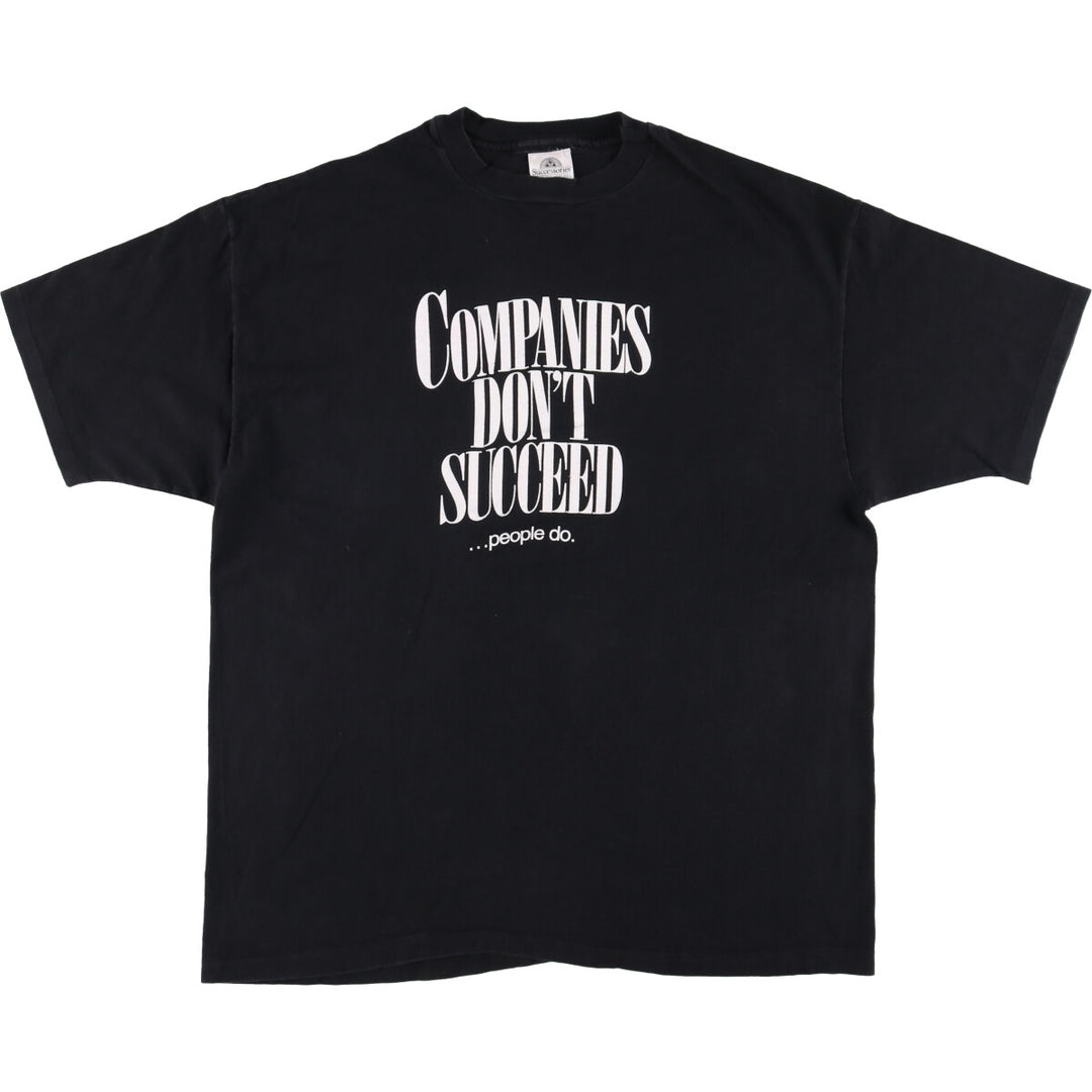 Successories Message Print T-Shirt, Men's, Size XL, Vintage cotton black type Vintage Second Hand