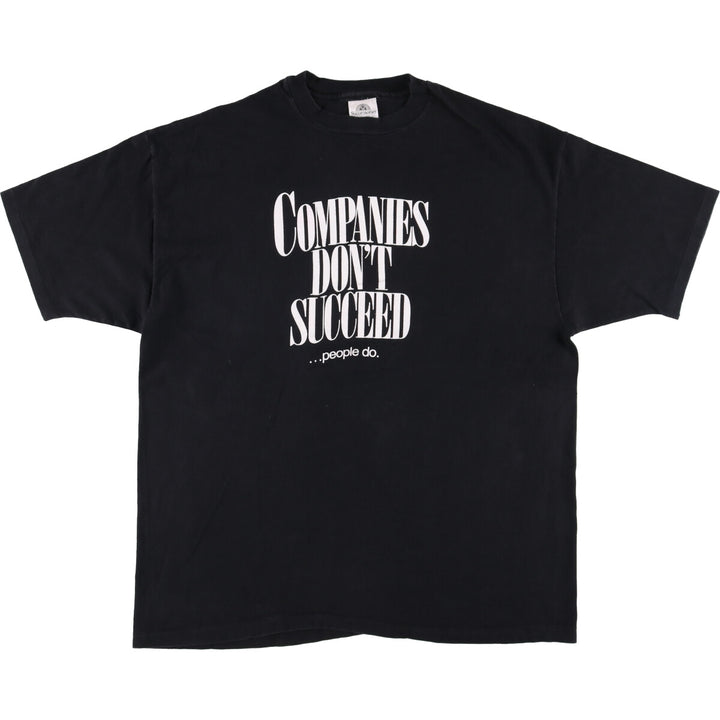 Successories Message Print T-Shirt, Men's, Size XL, Vintage cotton black type Vintage Second Hand
