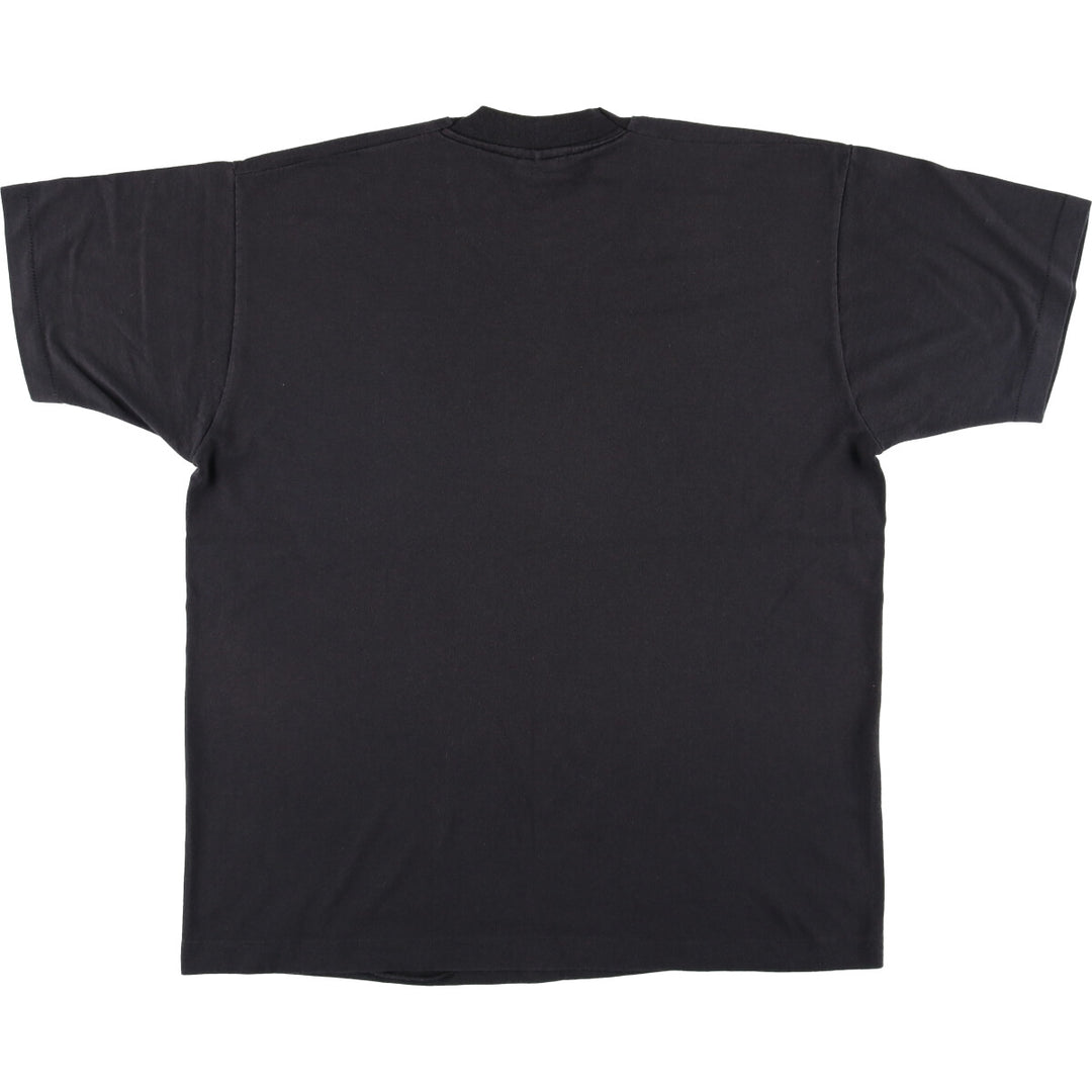 90'S Fruit of the Loom printed T-shirt, made in the USA, men's XL size, vintage cotton black type Vintage Second Hand