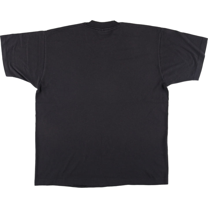 90'S Fruit of the Loom printed T-shirt, made in the USA, men's XL size, vintage cotton black type Vintage Second Hand