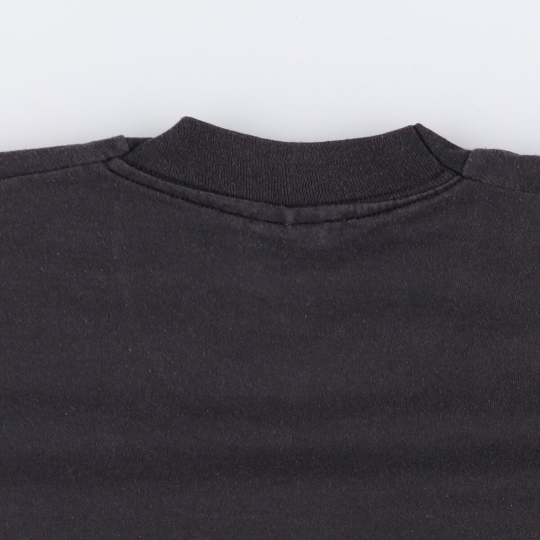 90'S Fruit of the Loom printed T-shirt, made in the USA, men's XL size, vintage cotton black type Vintage Second Hand