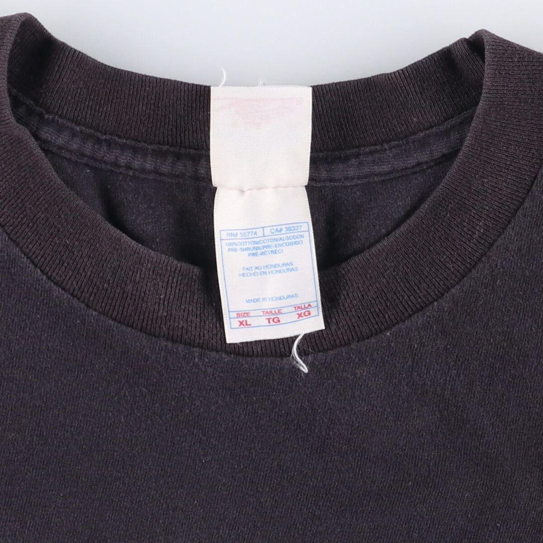 2000'S Tennessee River Message Print T-Shirt, Men's XL cotton black type Vintage Second Hand