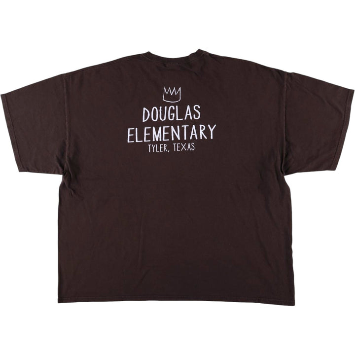 Oversized Gildan "Where the Wild Things Are" Parody Print T-Shirt, Men's Size XXXL cotton Charcoal Vintage Second Hand