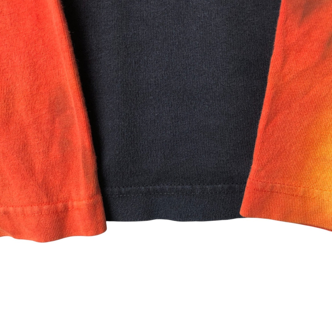 Harley-Davidson Fire Pattern Motorcycle Bike T-Shirt Made in USA Men's XL cotton black type Vintage Second Hand