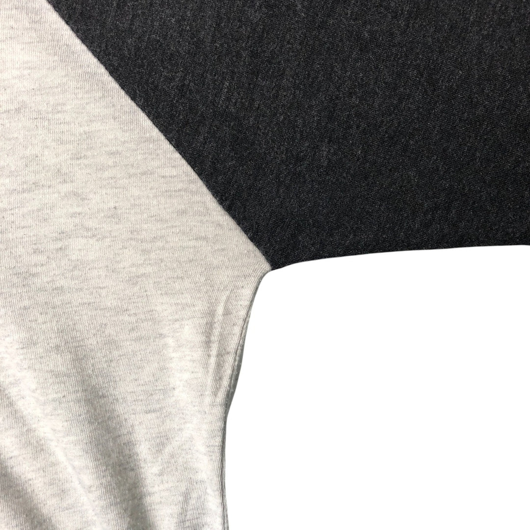 NEXT LEVEL DEF LEPPARD 3/4 Sleeve Raglan Band T-Shirt, Men's Medium, Crew Neck polyester gray type Vintage Second Hand