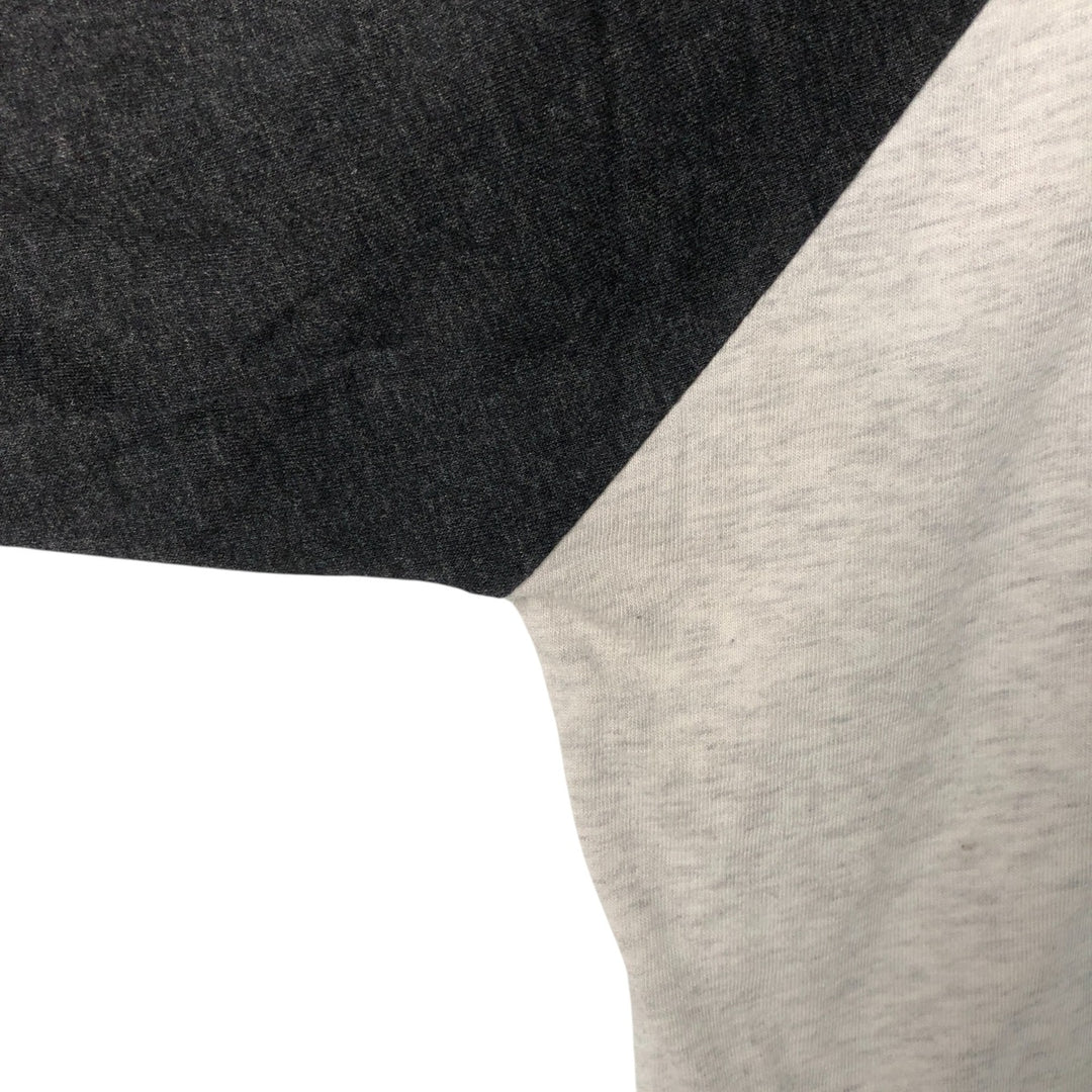 NEXT LEVEL DEF LEPPARD 3/4 Sleeve Raglan Band T-Shirt, Men's Medium, Crew Neck polyester gray type Vintage Second Hand