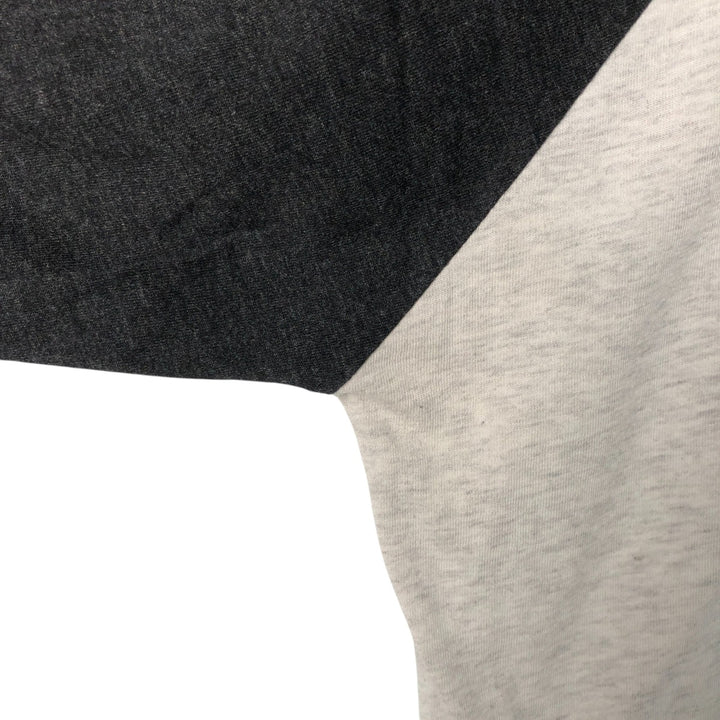 NEXT LEVEL DEF LEPPARD 3/4 Sleeve Raglan Band T-Shirt, Men's Medium, Crew Neck polyester gray type Vintage Second Hand