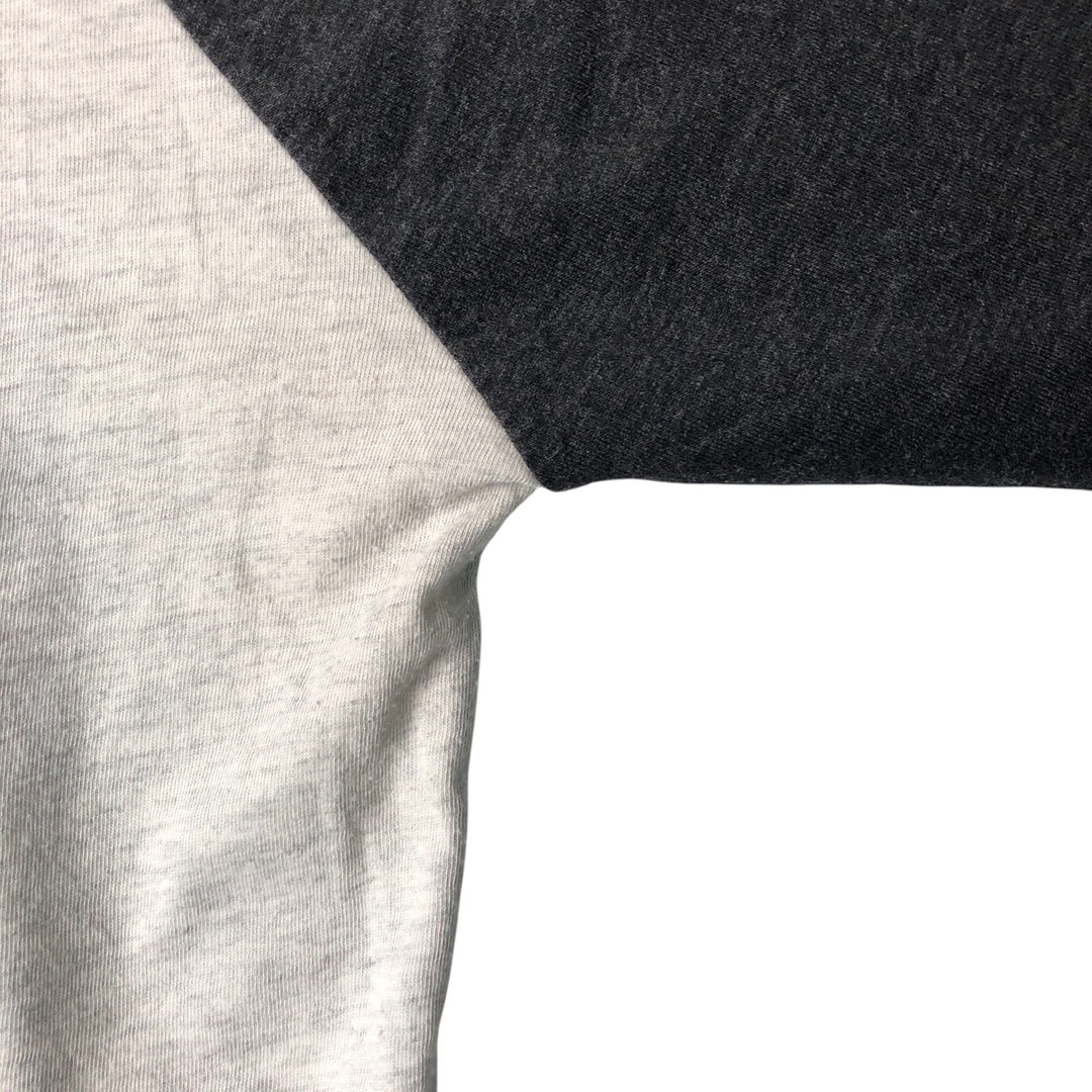 NEXT LEVEL DEF LEPPARD 3/4 Sleeve Raglan Band T-Shirt, Men's Medium, Crew Neck polyester gray type Vintage Second Hand
