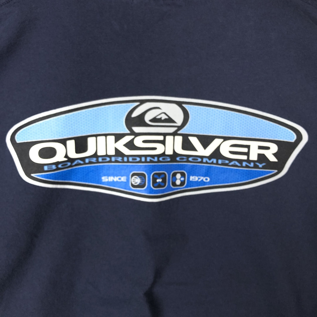 90s-00'S QUICKSILVER Long Sleeve T-Shirt, Men's Size L cotton navy blue type Vintage Second Hand