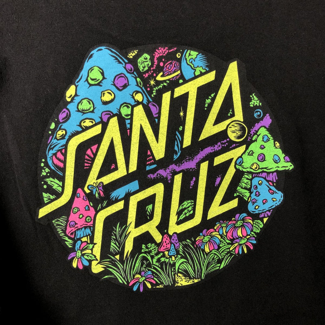 Santa Cruz SANTA CRUZ Long Sleeve T-Shirt, Men's Size Medium cotton black type Vintage Second Hand