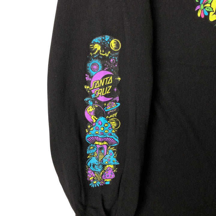 Santa Cruz SANTA CRUZ Long Sleeve T-Shirt, Men's Size Medium cotton black type Vintage Second Hand