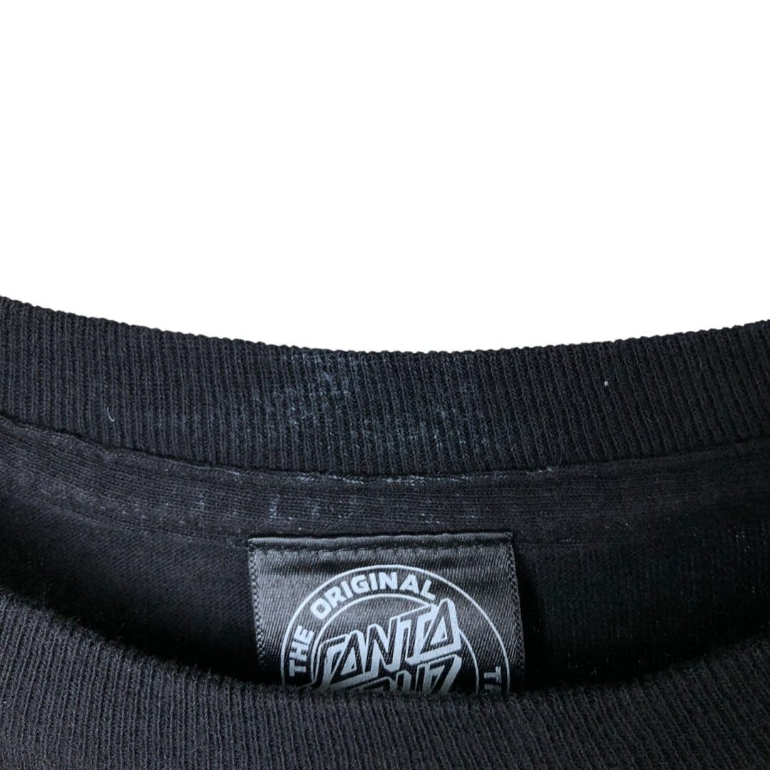 Santa Cruz SANTA CRUZ Long Sleeve T-Shirt, Men's Size Medium cotton black type Vintage Second Hand