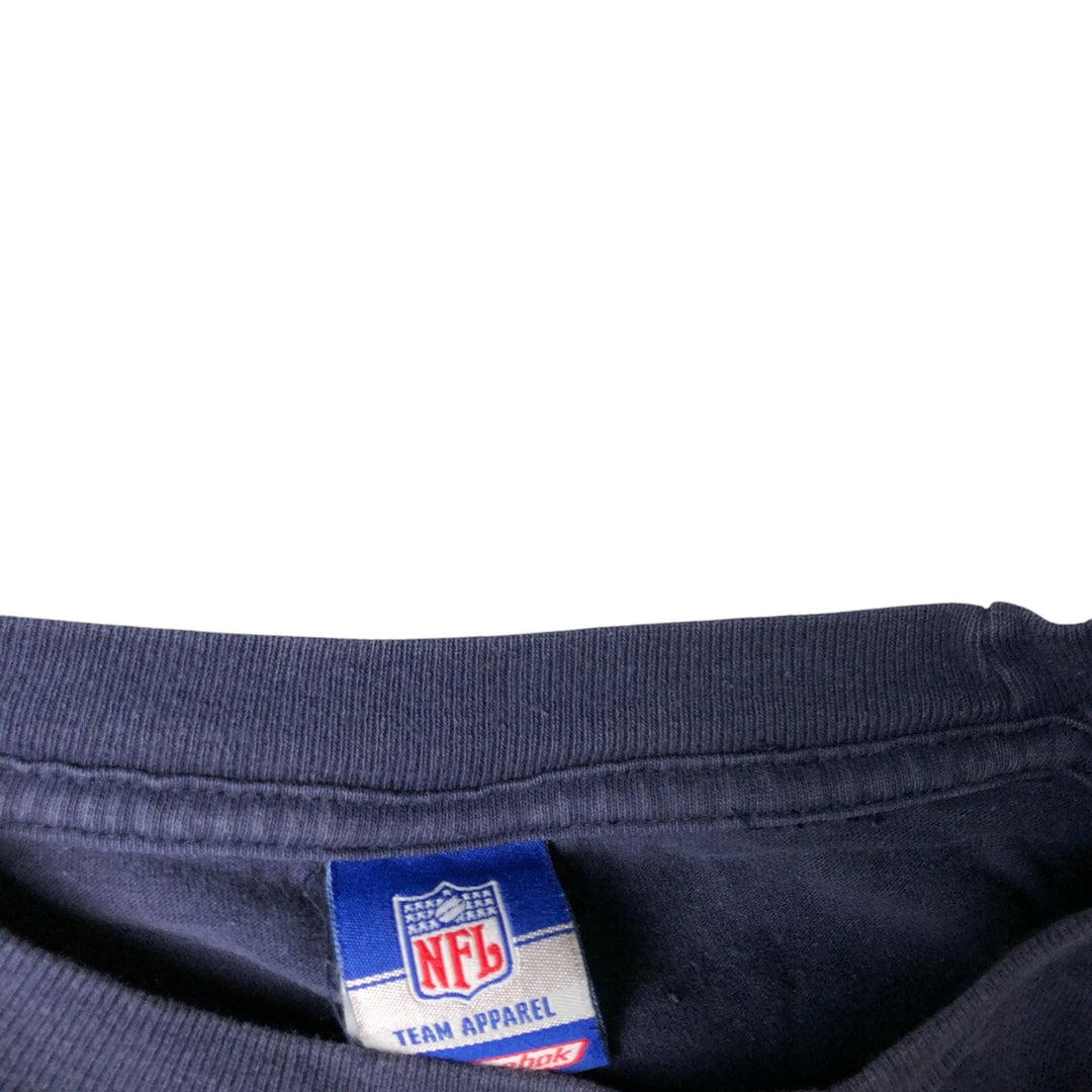 Reebok NFL Los Angeles Chargers Long Sleeve T-Shirt, Men's Size Medium cotton navy blue type Vintage Second Hand