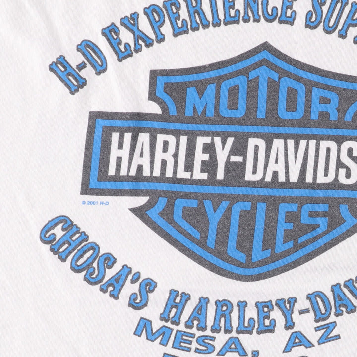 00'S Harley-Davidson Motorcycle Bike T-shirt Made in USA Men's XL cotton white type Vintage Second Hand