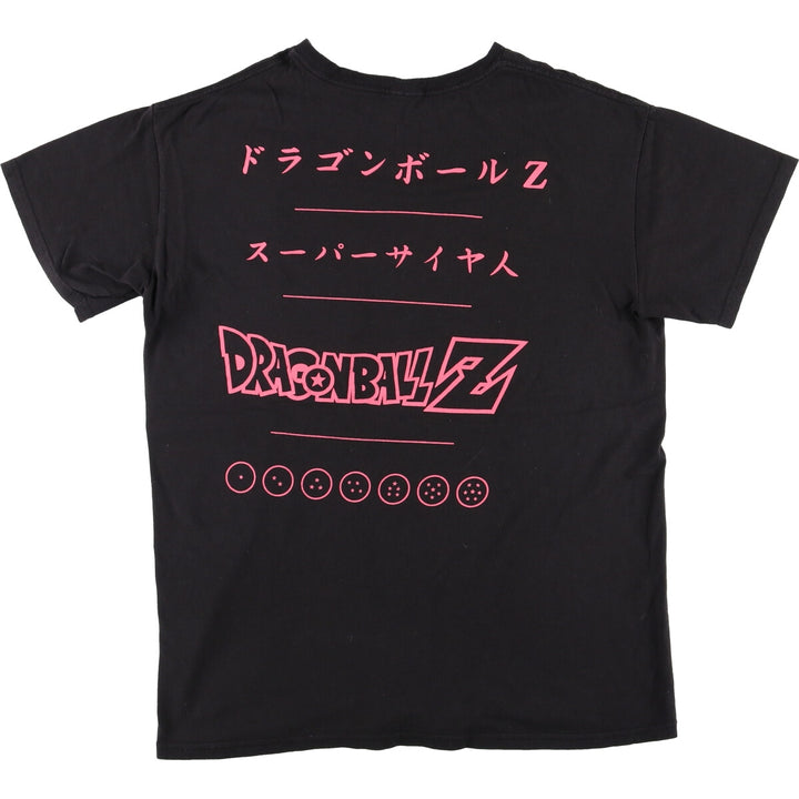 DORAGONBALL Z Dragon Ball Z Anime Character Print T-shirt Men's L size cotton black type Vintage Second Hand