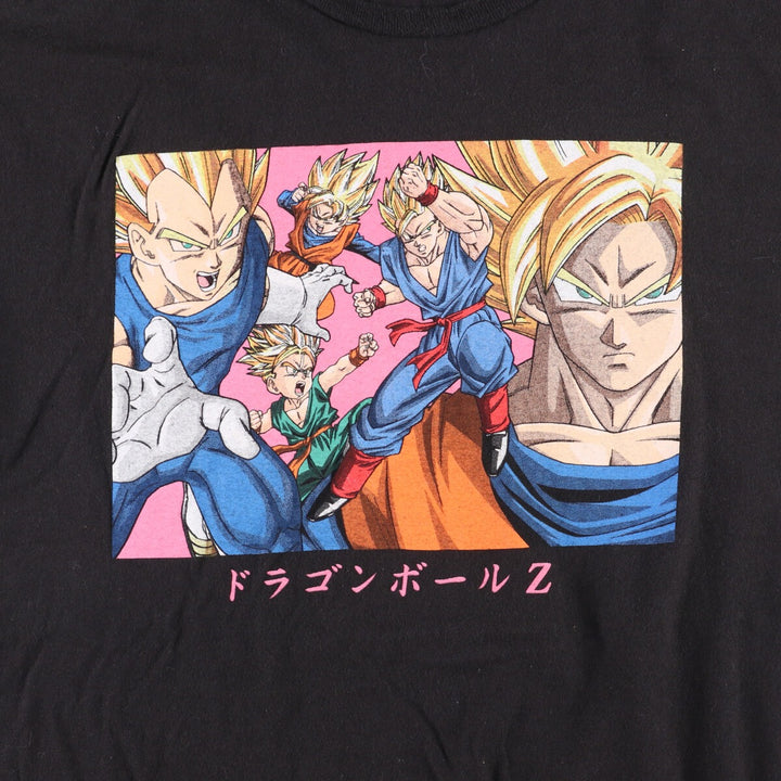 DORAGONBALL Z Dragon Ball Z Anime Character Print T-shirt Men's L size cotton black type Vintage Second Hand