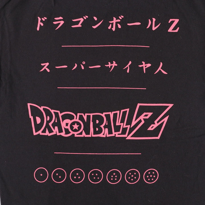 DORAGONBALL Z Dragon Ball Z Anime Character Print T-shirt Men's L size cotton black type Vintage Second Hand