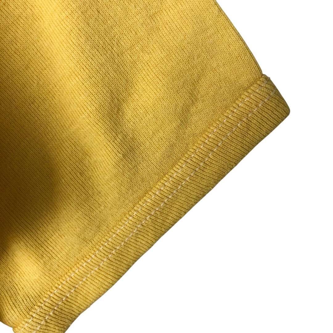 Vintage 70s-80'S SPORTIGUE printed T-shirt made in USA, size L for men polyester yellow type Vintage Second Hand