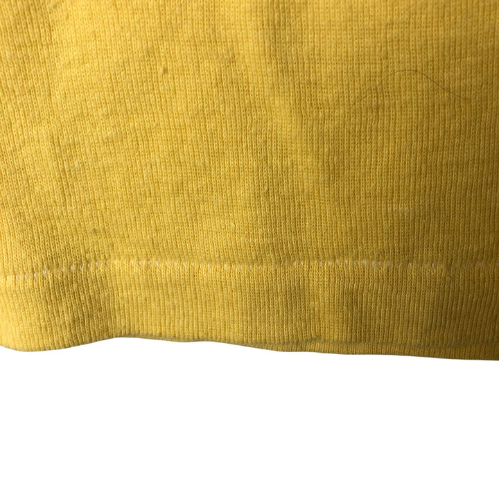 Vintage 70s-80'S SPORTIGUE printed T-shirt made in USA, size L for men polyester yellow type Vintage Second Hand