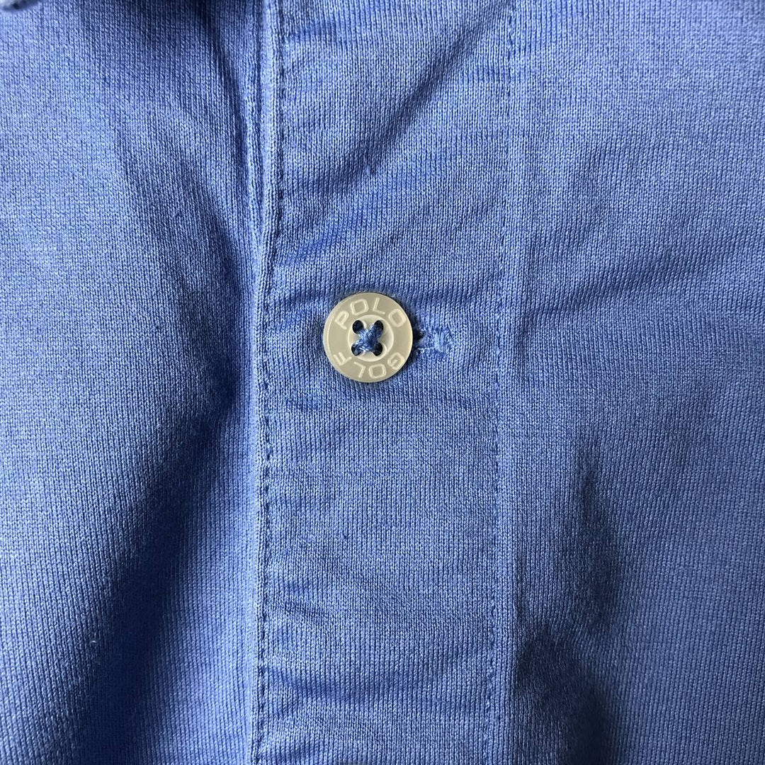 Ralph Lauren POLO GOLF Short Sleeve Polo Shirt Men's XL Pima Cotton Blue type light blue Vintage Second Hand
