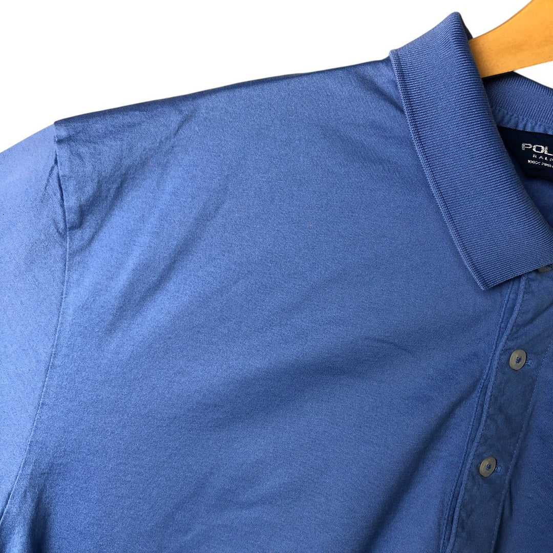 Ralph Lauren POLO GOLF Short Sleeve Polo Shirt Men's XL Pima Cotton Blue type light blue Vintage Second Hand