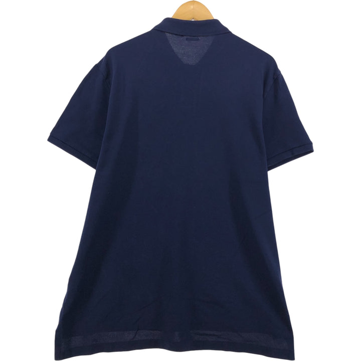 Ralph Lauren POLO RALPH LAUREN STRETCH MASH short-sleeved polo shirt, men's size XL cotton navy blue type Vintage Second Hand