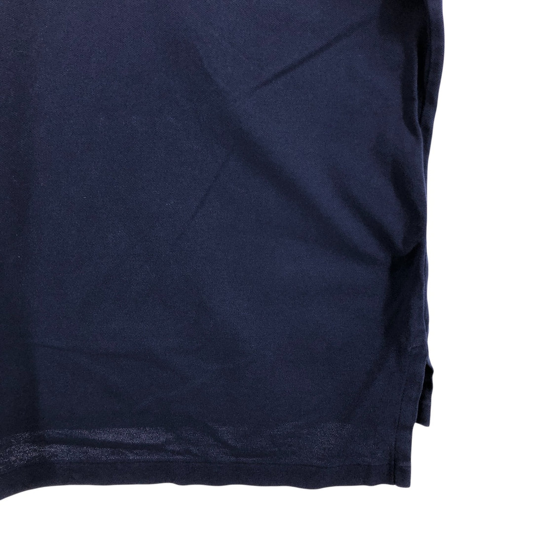 Ralph Lauren POLO RALPH LAUREN STRETCH MASH short-sleeved polo shirt, men's size XL cotton navy blue type Vintage Second Hand
