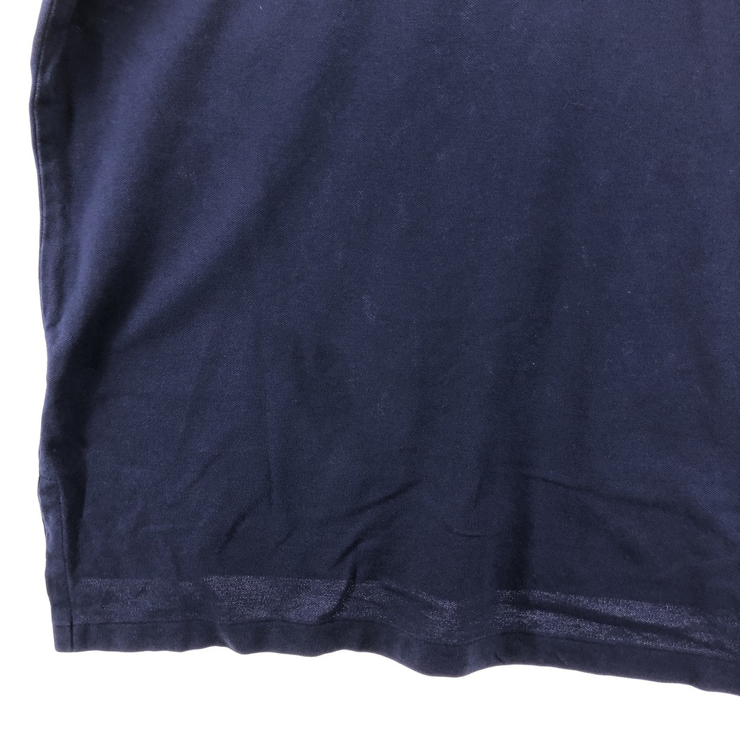 Ralph Lauren POLO RALPH LAUREN STRETCH MASH short-sleeved polo shirt, men's size XL cotton navy blue type Vintage Second Hand