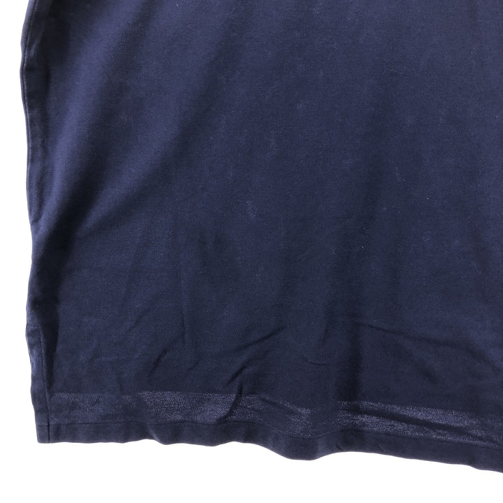 Ralph Lauren POLO RALPH LAUREN STRETCH MASH short-sleeved polo shirt, men's size XL cotton navy blue type Vintage Second Hand