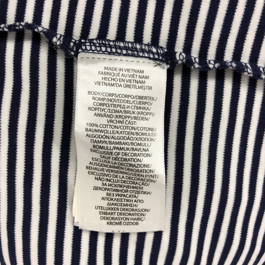 Ralph Lauren POLO RALPH LAUREN CLASSIC FIT short sleeve striped polo shirt men's size L cotton white type Vintage Second Hand