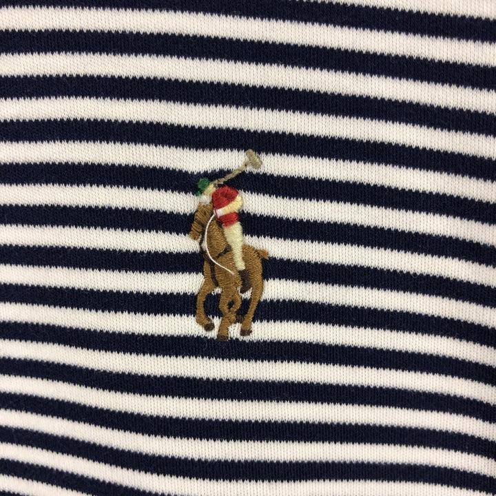 Ralph Lauren POLO RALPH LAUREN CLASSIC FIT short sleeve striped polo shirt men's size L cotton white type Vintage Second Hand