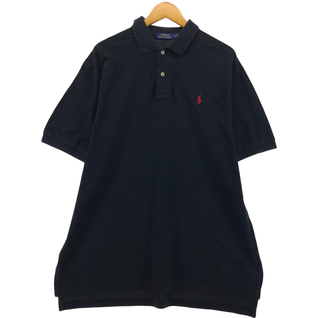 Ralph Lauren POLO RALPH LAUREN short sleeve polo shirt men's XL equivalent cotton black type Vintage Second Hand