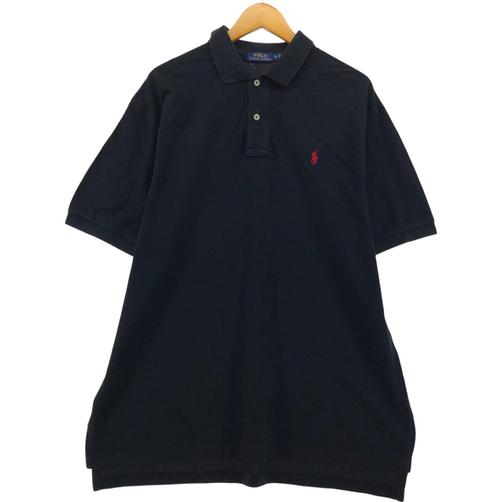 Ralph Lauren POLO RALPH LAUREN short sleeve polo shirt men's XL equivalent cotton black type Vintage Second Hand