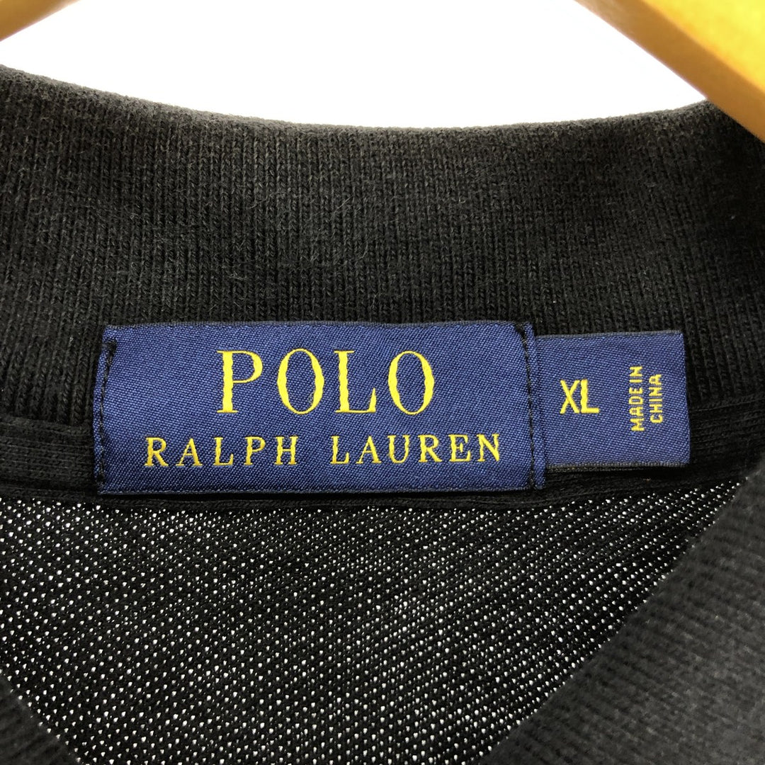 Ralph Lauren POLO RALPH LAUREN short sleeve polo shirt men's XL equivalent cotton black type Vintage Second Hand