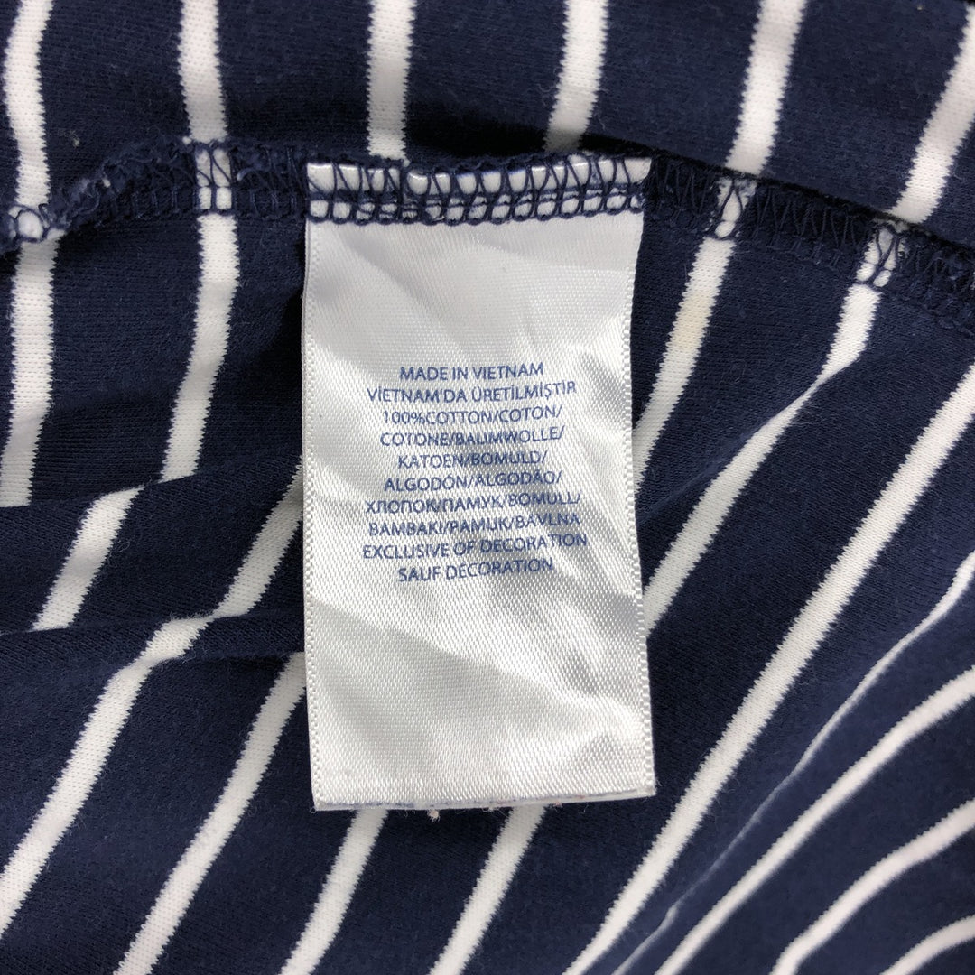 Ralph Lauren POLO RALPH LAUREN PIMA SOFT TOUCH short sleeve striped polo shirt men's size L cotton navy blue type Vintage Second Hand