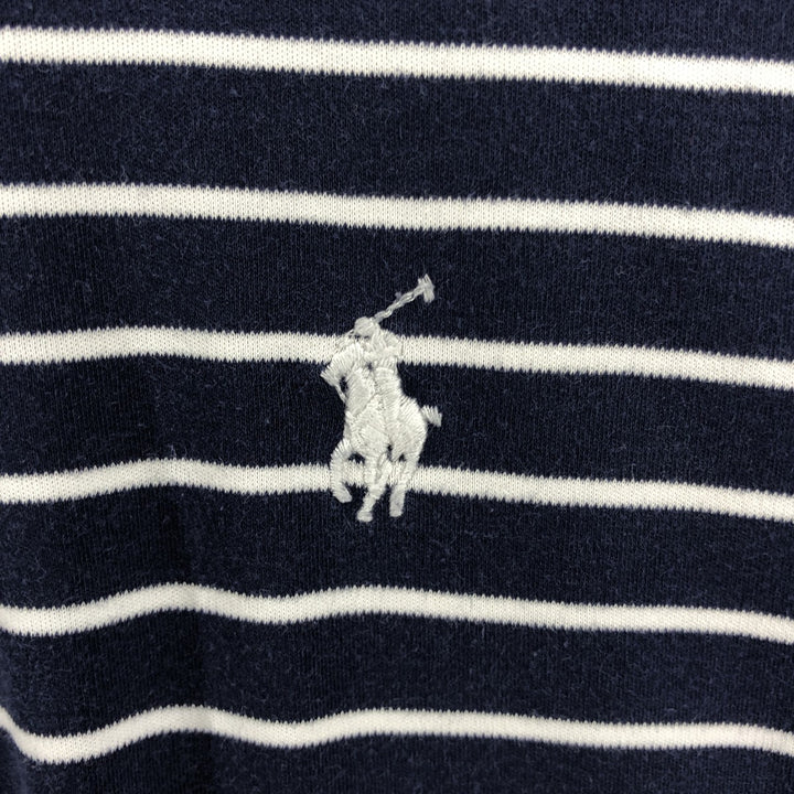 Ralph Lauren POLO RALPH LAUREN PIMA SOFT TOUCH short sleeve striped polo shirt men's size L cotton navy blue type Vintage Second Hand