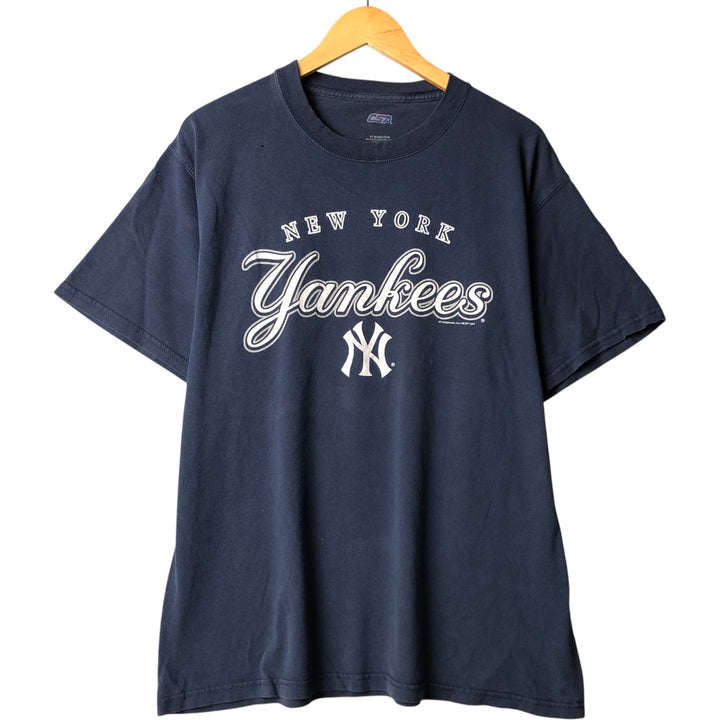 2000'S CSA MLB New York Yankees Logo Print T-Shirt, Men's Size L cotton navy blue type Vintage Second Hand
