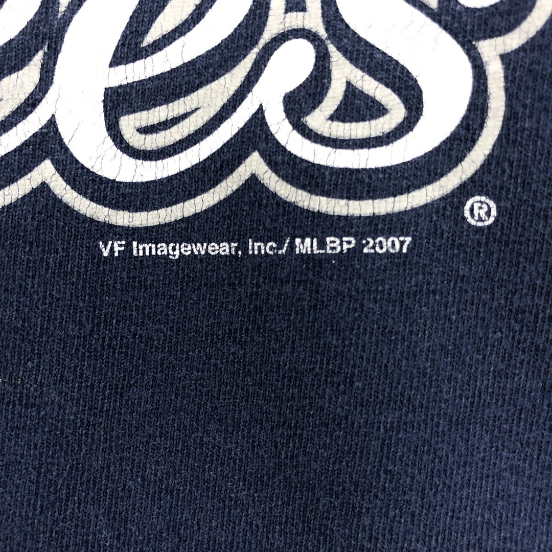 2000'S CSA MLB New York Yankees Logo Print T-Shirt, Men's Size L cotton navy blue type Vintage Second Hand