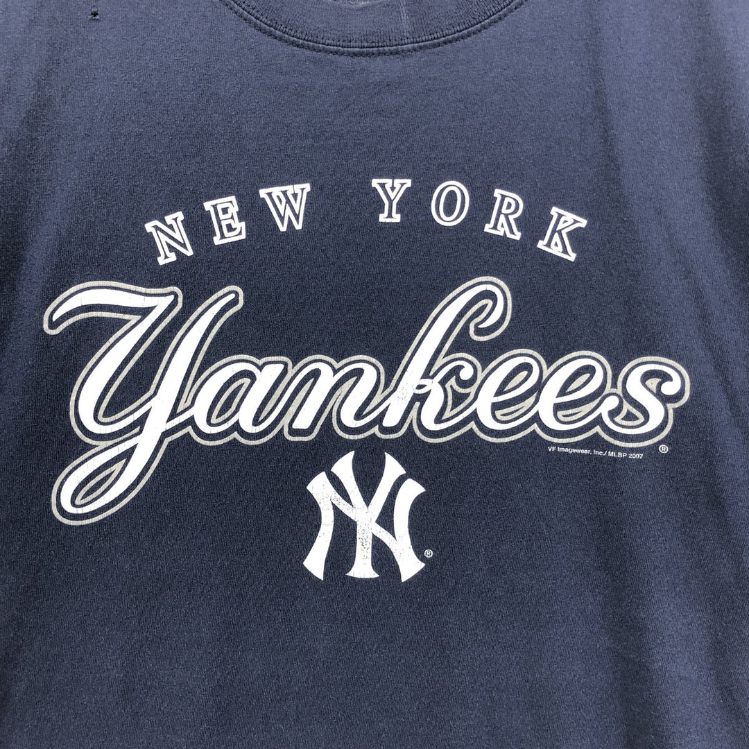 2000'S CSA MLB New York Yankees Logo Print T-Shirt, Men's Size L cotton navy blue type Vintage Second Hand