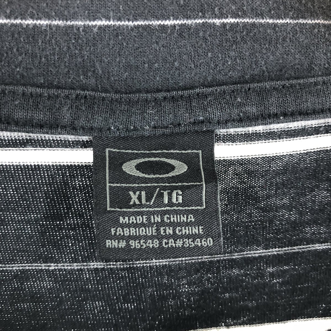 Oakley OAKLEY Short Sleeve Border Polo Shirt Men's XL unclear black type Vintage Second Hand