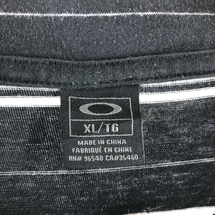 Oakley OAKLEY Short Sleeve Border Polo Shirt Men's XL unclear black type Vintage Second Hand