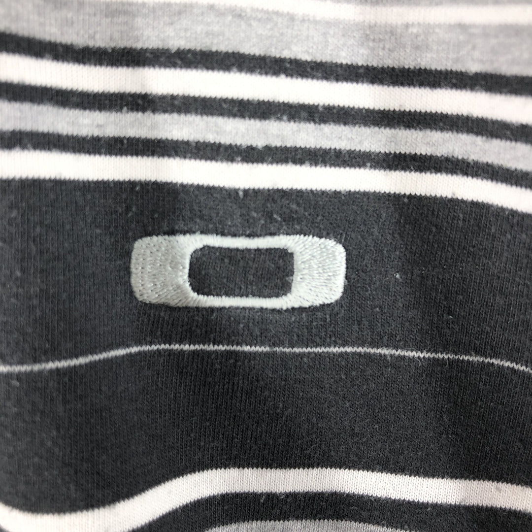 Oakley OAKLEY Short Sleeve Border Polo Shirt Men's XL unclear black type Vintage Second Hand